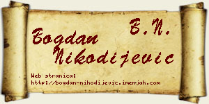Bogdan Nikodijević vizit kartica